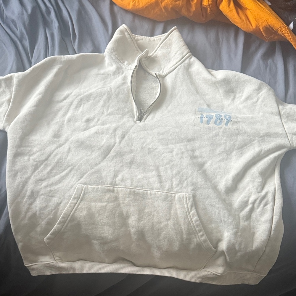 Taylor Swift 1989 (Taylor’s Version) White Half-Zip Pullover